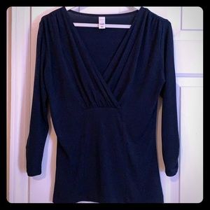 Navy Merona v neck top